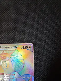 Pokemon TCG Salamence GX Dragon Majesty Holo Card 73/70 Rainbow Secret Rare - Image 3