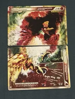 Pokemon TCG Ho-Oh Legend Card 111-112/123 Heart Gold Soulsilver Top And Bottom - Image 1