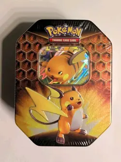Pokemon TCG - 1st Run - 2019 HIDDEN FATES RAICHU GX Tin - Factory Sealed! MINT 820650804816 - Image 1