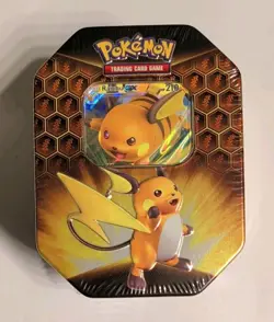 Pokemon TCG - 1st Run - 2019 HIDDEN FATES RAICHU GX Tin - Factory Sealed! MINT 820650804816 - Image 3