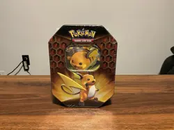 Pokemon TCG : Hidden Fates Tin - Raichu GX -BRAND NEW - FACTORY SEALED 820650804816 - Image 1