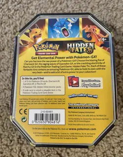 Pokemon TCG : Hidden Fates Tin - Raichu GX -BRAND NEW - FACTORY SEALED Tiny tear 820650804816 - Image 2