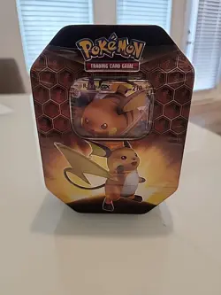 Pokemon TCG : Hidden Fates Tin - Raichu GX - BRAND NEW - FACTORY SEALED 820650804816 - Image 1