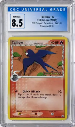 2006 Pokemon CGC 8.5 EX Dragon Frontiers Reverse Holo Taillow Delta Species - Image 1