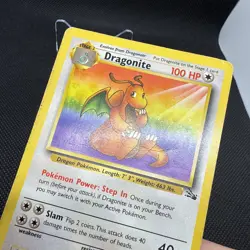 Dragonite 19/62 Rare Non Holo Fossil Set Pokemon Card WOTC 1999 TCG - Image 2