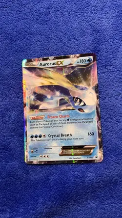 Pokemon TCG Aurorus EX Black Star Promos Holo Card XY102 - Image 1