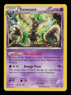 Pokemon Card Trevenant STAFF Promo XY94 BREAKPoint Prerelease Holo EX 2016 - Image 1