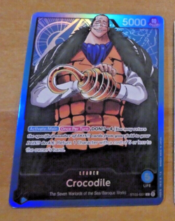 ONE PIECE PROMO ENGLISH CARD GAME CARTE HOLO CROCODILE ST03-001 L ANGLAIS MINT - Image 1