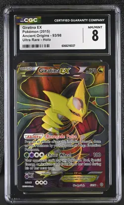CGC 8 Giratina EX 2015 Ancient Origins 93/98 Ultra Rare Holo Pokemon Card - Image 1