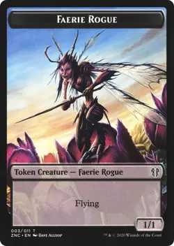 Faerie Rogue Token #03 - Zendikar Rising Commander ZNC MTG - Image 1