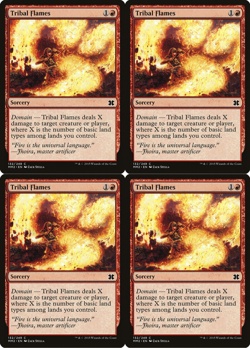 4x MTG 2015 TRIBAL FLAMES - SORCERY 132/249 - MAGIC CARD x4 copies - Image 1