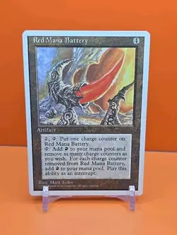 🟤🟤🟤 1995 Magic The Gathering RED MANA BATTERY 4TH EDITION PLAYED 🟤🟤🟤 - Image 1