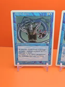 🔵🔵🔵 (2) 1995 Magic The Gathering PSIONIC ENTITY 4TH EDITION PLAYED 🔵🔵🔵 - Image 2