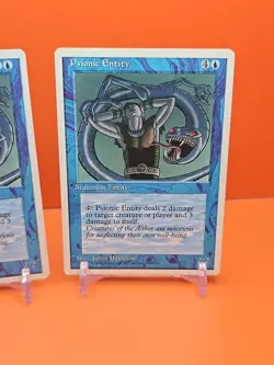 🔵🔵🔵 (2) 1995 Magic The Gathering PSIONIC ENTITY 4TH EDITION PLAYED 🔵🔵🔵 - Image 3