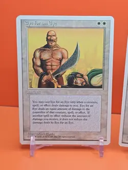 ⚪⚪⚪ (2) 1995 Magic The Gathering EYE FOR AN EYE 4TH EDITION PLAYED ⚪⚪⚪ - Image 2