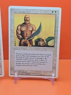 ⚪⚪⚪ (2) 1995 Magic The Gathering EYE FOR AN EYE 4TH EDITION PLAYED ⚪⚪⚪ - Image 3