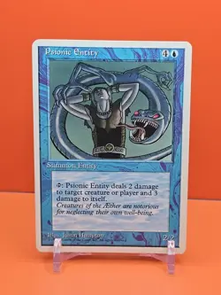 🔵🔵🔵 1995 Magic The Gathering PSIONIC ENTITY 4TH EDITION PLAYED 🔵🔵🔵 - Image 1
