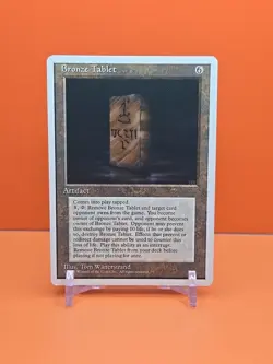 🟤🟤🟤 1995 Magic The Gathering BRONZE TABLET 4TH EDITION PLAYED 🟤🟤🟤 - Image 1