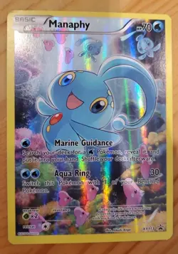 Pokemon TCG MP Ungraded Manaphy Full Art XY113 Black Star Promo Card - Image 1