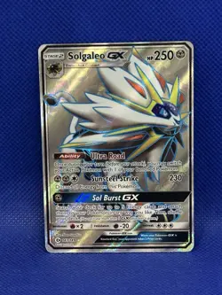 2017 Pokemon Sun & Moon Solgaleo GX Full Art Holo Ultra Rare 143/149 NM/MINT - Image 1