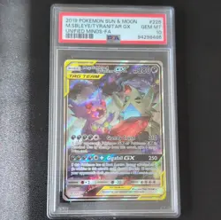Pokemon Mega Sableye & Tyranitar GX 226 Unified Minds PSA 10 Full Art GX - Image 1