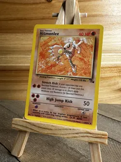 Pokemon Fossil Rare,Non-Holo Hitmonlee (22) #22/62 Lightly played - Image 1