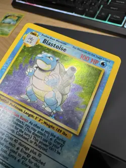 Pokemon TCG Base Set Blastoise Holo 2/102 LP- - Image 2