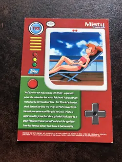 TOPPS POKEMON TV3 MISTY 1999 - Image 2