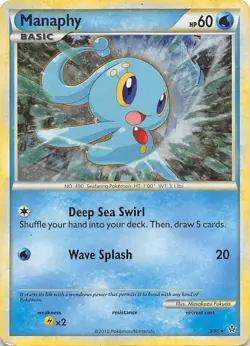 Manaphy 3/95 - COSMO Holo Rare - Unleashed - 2010 POKEMON CARD - MP - Image 1