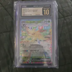CGC 10 PRISTINE Leafeon Ex 003/187 HOLO Terastal Festival Pokemon Card - Image 1