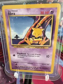 Pokemon TCG Abra Base Set 1999 43/102 Card Never Played, Near Mint! - Image 1