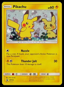 Pokemon Card Pikachu SM162 SM Promo Holo - Image 1