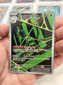 Pokemon TCG Team Rockets Spidops Card 187/182 Destined Rivals NM Condition - Image 1