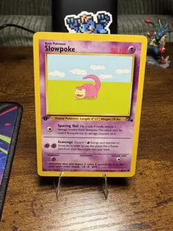 Pokemon TCG Slowpoke 1st Edition Common Card Fossil, 55/62, Regular - Image 1