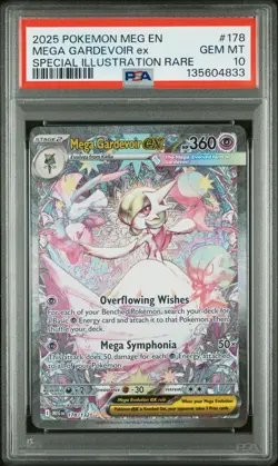 2025 POKEMON MEG EN-MEGA EVOLUTION #178 MEGA GARDEVOIR EX PSA 10 - Image 1