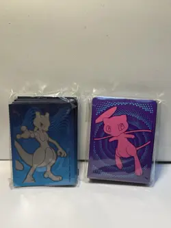Pokemon TCG Mew Card Sleeves (60 ct) and Mewtwo (65 ct) New - Image 1