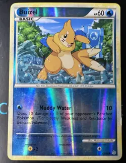 Buizel 45/95 Pokemon TCG Unleashed Reverse Holo Common Card MP - Image 1