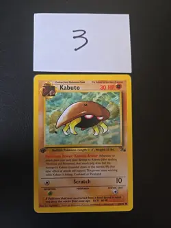 Kabuto [1st Edition] #50 Pokemon Fossil HP - Image 3