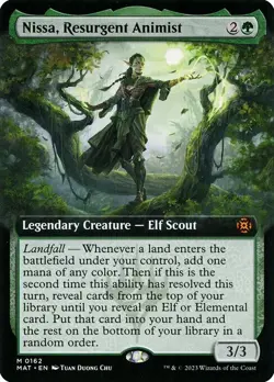Nissa, Resurgent Animist M Extended Art Foil #162 | MAT MOM: The Aftermath | MTG - Image 1