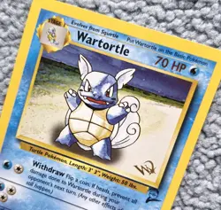 Pokemon Gold W Stamp Wartortle Base Set 2 Promo Card 63/130 Wizards Stamped WOTC - Image 1
