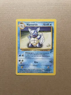 Wartortle 63/130 W Stamp WOTC Wizards Base Set 2 Promo Pokemon Card LP - Image 1