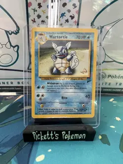Pokemon Card Wartortle 63/130 Base Set 2 Wizards Promo Gold W Stamp WOTC - MP - Image 1