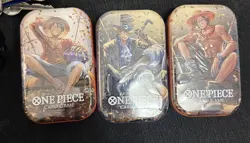 One Piece Tin Pack Set Vol 2 Set of 3 | TS-02 OP-13 | Factory Sealed | Bandai - Image 1