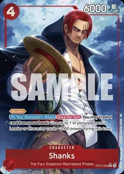 Shanks Alternate Art OP12-008 Legacy of the Master Alt Art Rare - Image 1