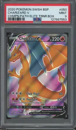 2020 Pokemon SWSH BSP Champion Path Elite Trainer Box Charizard V Mint PSA 9 - Image 1