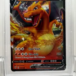 2020 POKEMON SWORD & SHIELD DARKNESS ABLAZE - #019/189 CHARIZARD V - PSA 9 MINT - Image 3