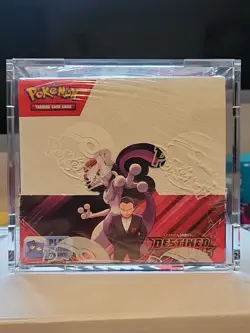 Sealed In Acrylic Pokemon TCG Destined Rivals Booster Box CUT SHRINK WRAP UNSEAL - Image 1