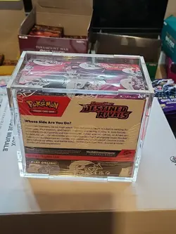 Sealed In Acrylic Pokemon TCG Destined Rivals Booster Box CUT SHRINK WRAP UNSEAL - Image 3