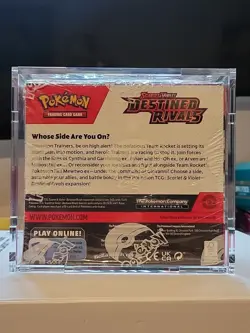 Sealed In Acrylic Pokemon TCG Destined Rivals Booster Box CUT SHRINK WRAP UNSEAL - Image 5