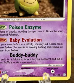 Budew 33/100 Diamond & Pearl Stormfront Pokemon TCG NM Yuka Morii - Image 5